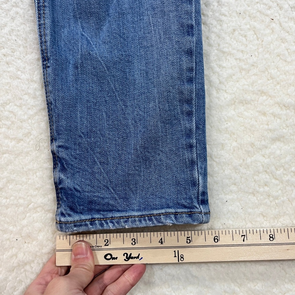 Old Navy Jeans Womens 10 Blue Power Straight High Rise Distressed Ripped - Picture 3 of 9